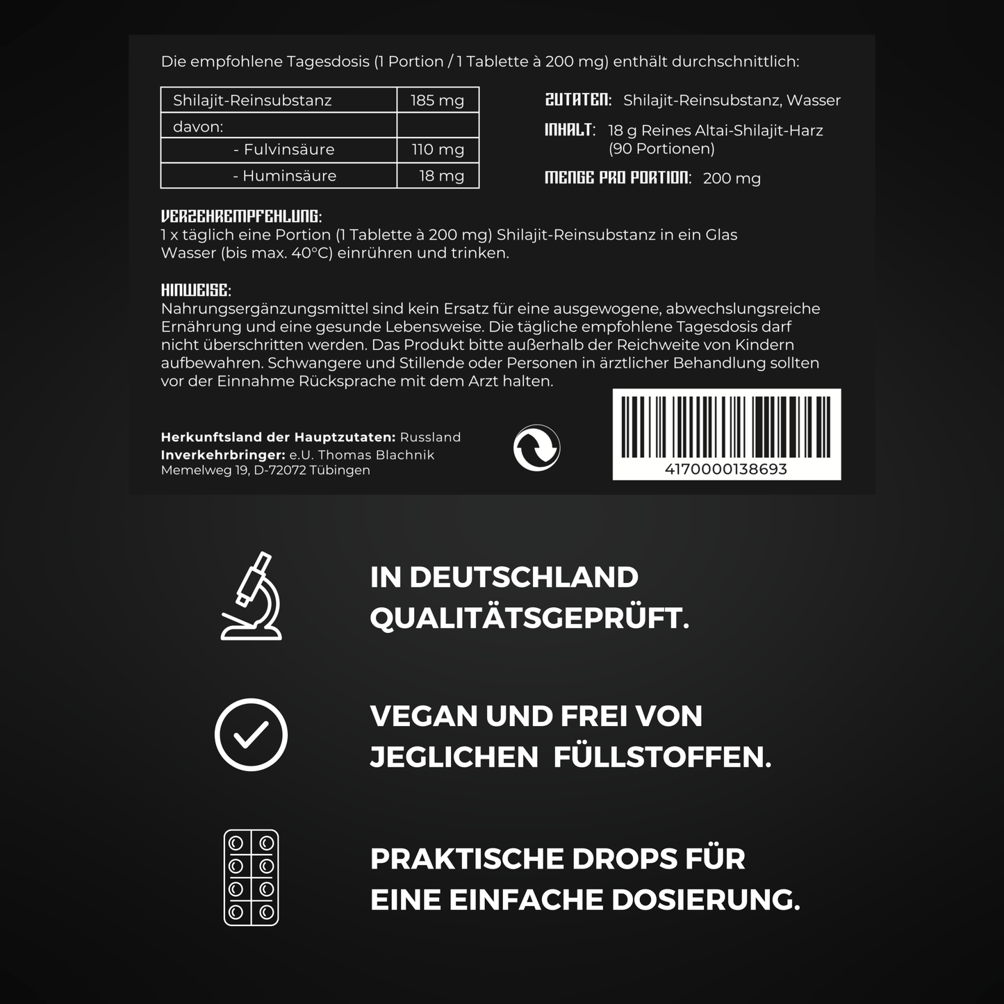 Shilajit Drops - SCHWARZESGOLD
