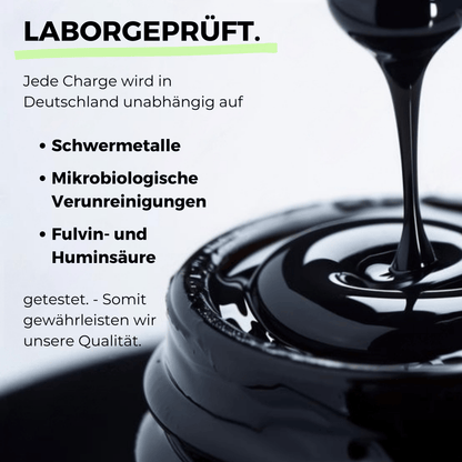 Shilajit Original Harz aus dem Altai Gebirge - Abgefüllt und laborgeprüft in DE | 27g | 50% Fulvinsäure und 9% Huminsäure | Authentisches Mumijo Shilajit kaufen - SCHWARZESGOLD